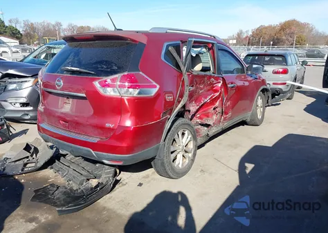 2015 Nissan Rogue Sv z USA, uszkodzony, nr VIN KNMAT2MT8FP510690